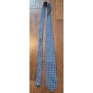 Hugo Boss‎ Men's Multicolor Square Geometric Print Silk Tie 57" Made In Italy